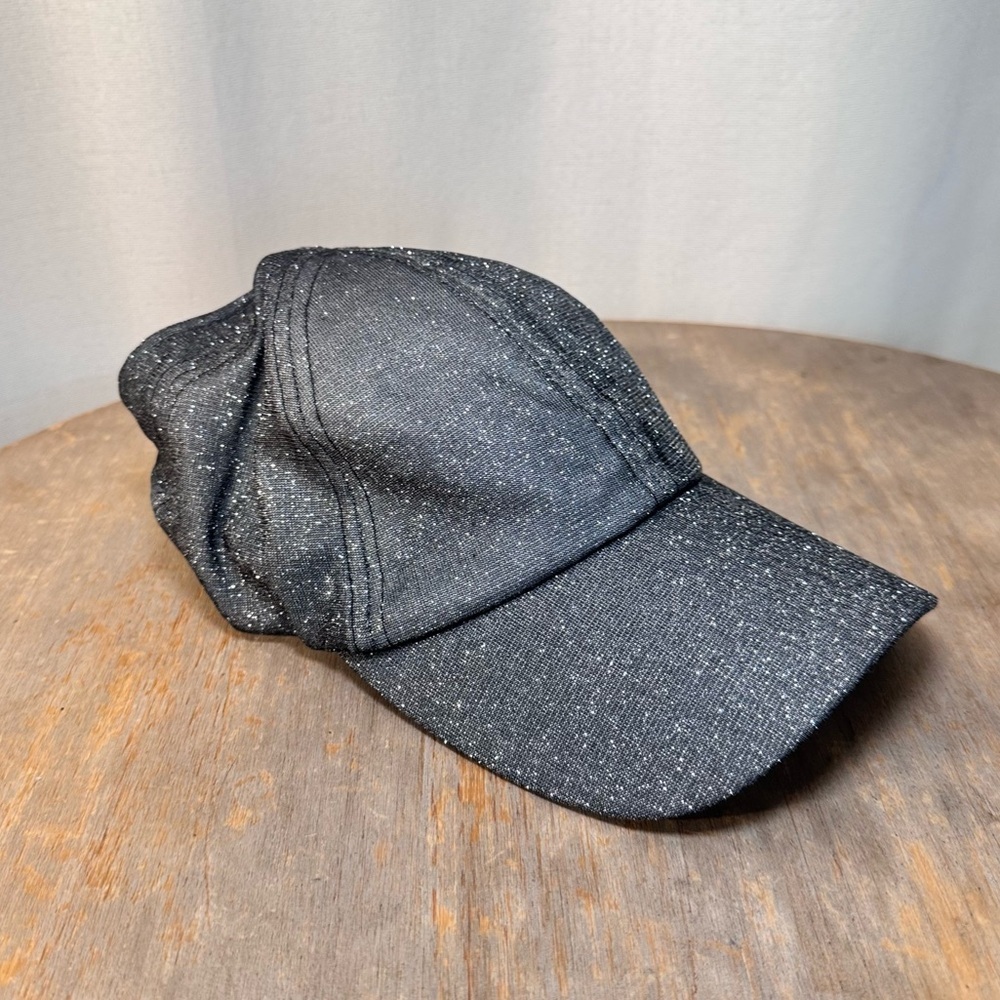 CC Sports Gray Glittery Ponytail Baseball Hat